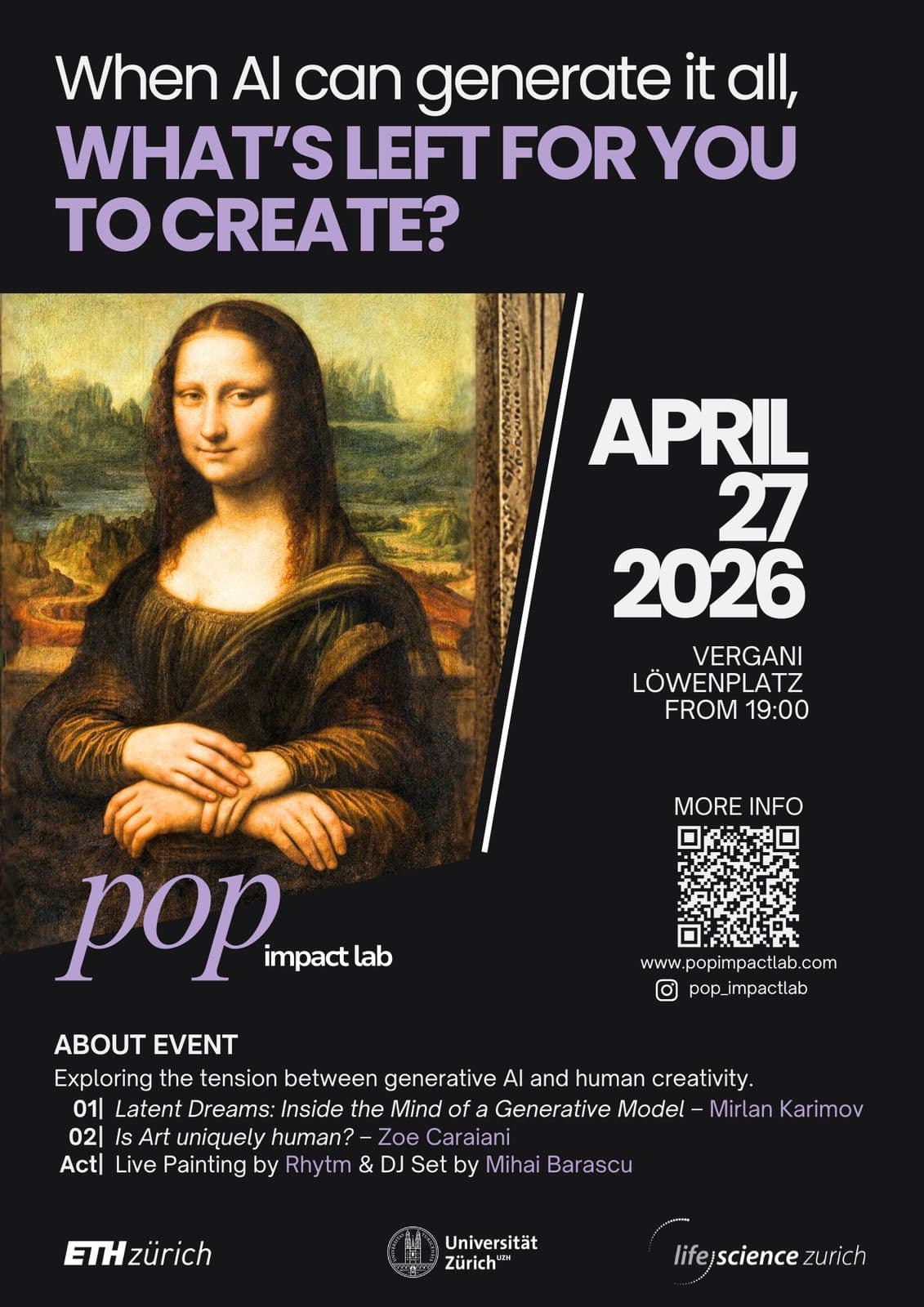 Flyer with a personal invitation to the first POP Impact Lab event.