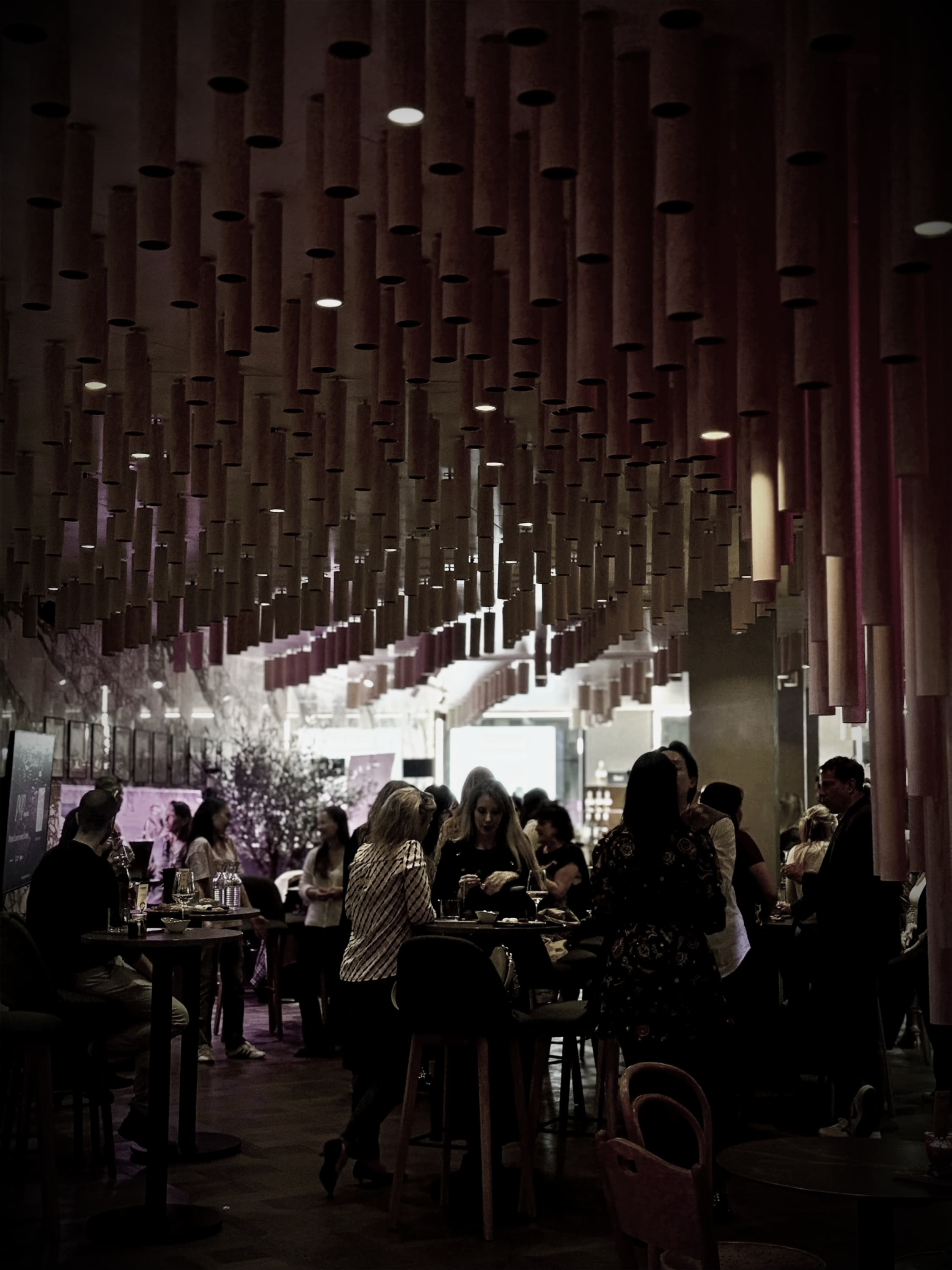 A POP Impact Lab crowd gathered in conversation.