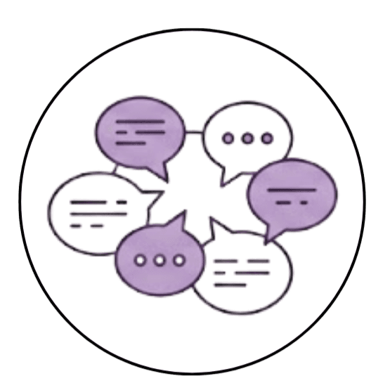Illustration representing an open conversation.